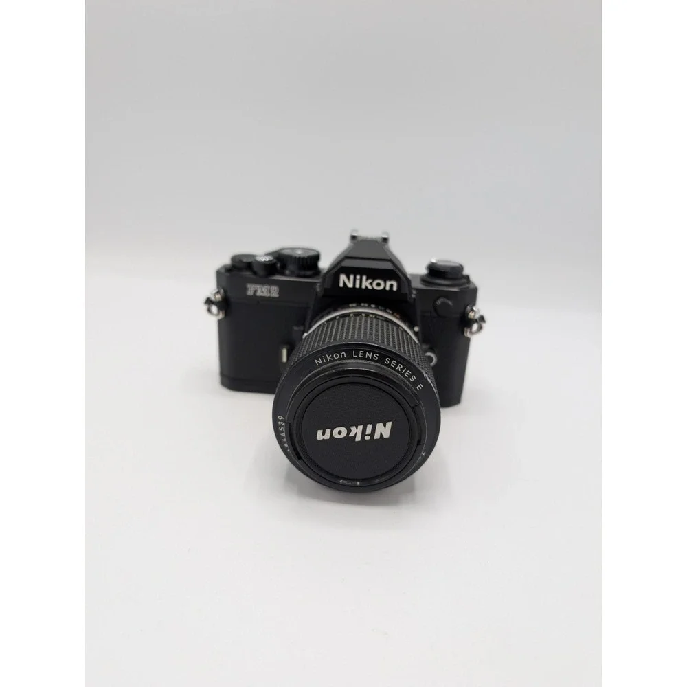 Nikon FM2 FM2N Black SLR Film Camera +  Nikon Lens Series E 36-72mm f/3.5